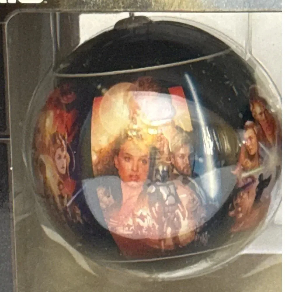 NIB Star Wars Hallmark Christmas Ornament Set of 3 Glass Ball‎ Character Scenes